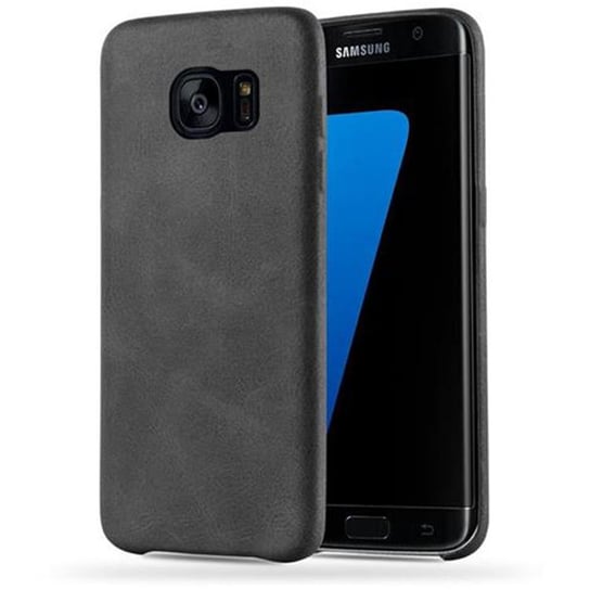 Pokrowiec Do Samsung Galaxy S7 EDGE Etui w VINTAGE CZARNY Hard Case Cover Obudowa Ochronny Cadorabo Cadorabo