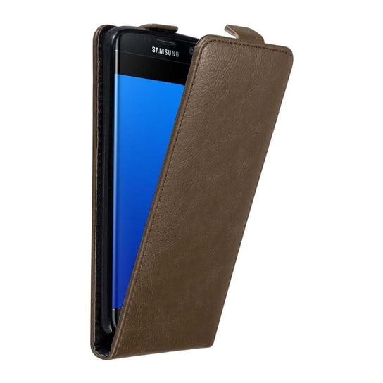 Pokrowiec Do Samsung Galaxy S7 EDGE w Etui BRĄZOWA KAWA  Flip Case Cover Obudowa Ochronny Cadorabo Cadorabo