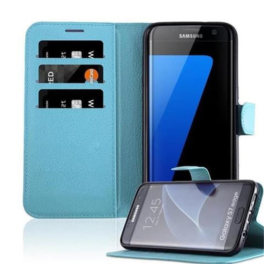 Pokrowiec Do Samsung Galaxy S7 EDGE w PASTELOWY NIEBIESKI Etui Portfel Obudowa Ochronny Case Cover Cadorabo Cadorabo