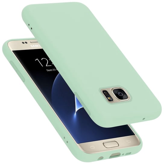 Pokrowiec Do Samsung Galaxy S7 Etui w LIQUID JASNO ZIELONY TPU Silikon Case Cover Obudowa Ochronny Cadorabo Cadorabo