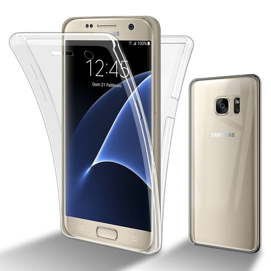 Pokrowiec Do Samsung Galaxy S7 Etui w PRZEZROCZYSTY 360° Full Body Obudowa Case Cover Ochronny Cadorabo Cadorabo