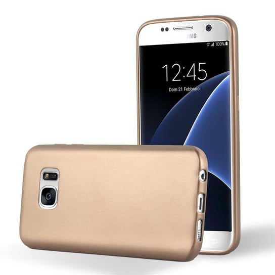 Pokrowiec Do Samsung Galaxy S7 w METALLIC RÓŻOWE ZŁOTO Etui TPU Silikon Obudowa Ochronny Case Cover Cadorabo Cadorabo