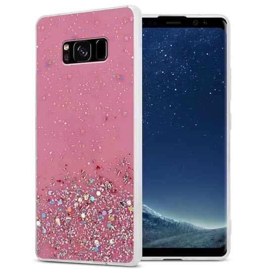 Pokrowiec Do Samsung Galaxy S8 Etui w Różowy z Brokatem Glitter Obudowa Case Cover TPU Cadorabo Cadorabo
