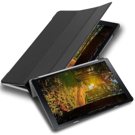 Pokrowiec Do Samsung Galaxy Tab A (10.5 cala) Etui w SATYNOWA CZERŃ Obudowa Case Cover Portfel Ochronny Cadorabo Cadorabo