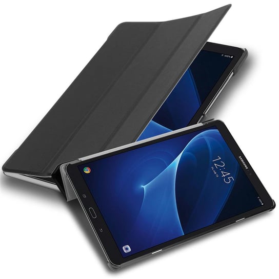 Pokrowiec Do Samsung Galaxy Tab A 2016 (10.1 cala) Etui w SATYNOWA CZERŃ Obudowa Case Cover Portfel Ochronny Cadorabo Cadorabo