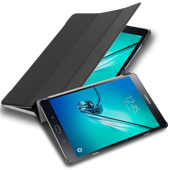 Pokrowiec Do Samsung Galaxy Tab S2 (8 cala) Etui w SATYNOWA CZERŃ Obudowa Case Cover Portfel Ochronny Cadorabo Cadorabo