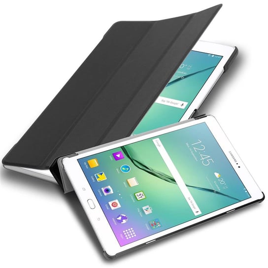 Pokrowiec Do Samsung Galaxy Tab S2 (9.7 cala) Etui w SATYNOWA CZERŃ Obudowa Case Cover Portfel Ochronny Cadorabo Cadorabo