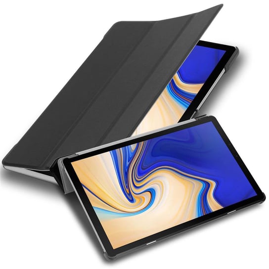 Pokrowiec Do Samsung Galaxy Tab S4 (10.5 cala) Etui w SATYNOWA CZERŃ Obudowa Case Cover Portfel Ochronny Cadorabo Cadorabo