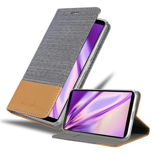 Pokrowiec Do Sony Xperia 10 II Etui w JASNOSZARY BRĄZOWY Portfel Obudowa Case Cover Ochronny Cadorabo Cadorabo