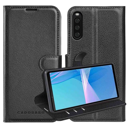 Pokrowiec Do Sony Xperia 10 III w CZARNY PHANTOM Etui Portfel Obudowa Ochronny Case Cover Cadorabo Cadorabo