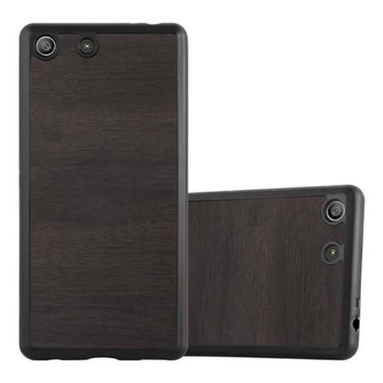 Pokrowiec Do Sony Xperia M5 Etui w WOODEN CZARNY Pokrowiec Ochronny Obudowa Case Cover Cadorabo Cadorabo