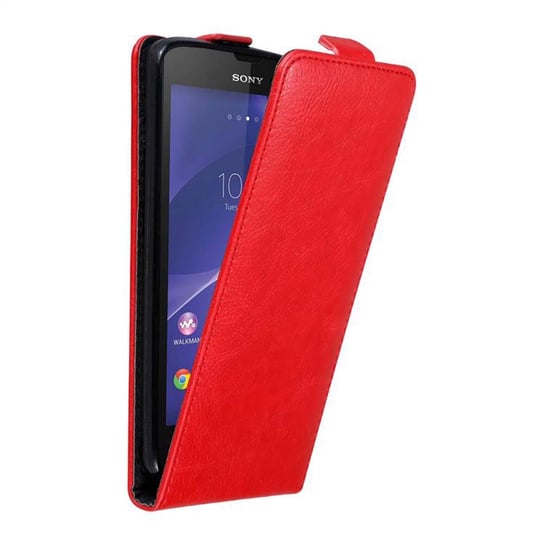 Pokrowiec Do Sony Xperia T3 w Etui CZERWONE JABŁKO  Flip Case Cover Obudowa Ochronny Cadorabo Cadorabo