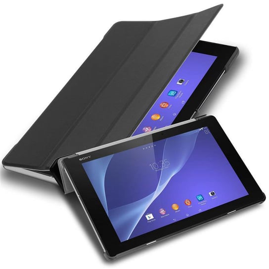 Pokrowiec Do Sony Xperia Tablet Z2 (10.1 cala) Etui w SATYNOWA CZERŃ Obudowa Case Cover Portfel Ochronny Cadorabo Cadorabo