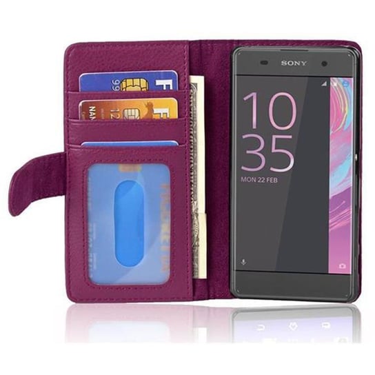 Pokrowiec Do Sony Xperia Xa W Bordeaux Fioletowy Etui Ochronny Magnet Obudowa Case Cover Cadorabo Cadorabo