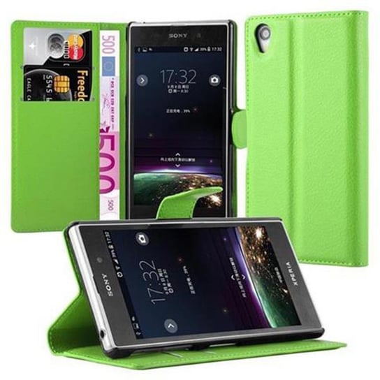 Pokrowiec Do Sony Xperia Z1 w MIĘTOWO-ZIELONY Etui Portfel Obudowa Ochronny Case Cover Cadorabo Cadorabo