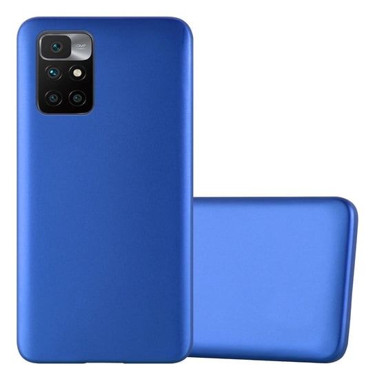 Pokrowiec Do Xiaomi RedMi 10 4G w METALLIC NIEBIESKI Etui TPU Silikon Obudowa Ochronny Case Cover Cadorabo Cadorabo