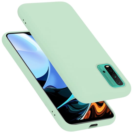 Pokrowiec Do Xiaomi RedMi 9T / POCO M3 Etui w LIQUID JASNO ZIELONY TPU Silikon Case Cover Obudowa Ochronny Cadorabo Cadorabo