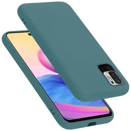 Pokrowiec Do Xiaomi RedMi NOTE 10 5G / POCO M3 PRO 5G Etui w LIQUID ZIELONY TPU Silikon Case Cover Obudowa Ochronny Cadorabo Cadorabo