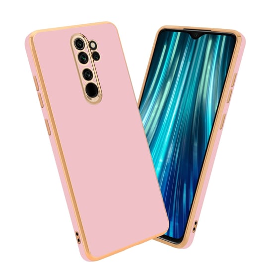 Pokrowiec Do Xiaomi RedMi NOTE 8 PRO Etui w Glossy Róż - Złoto TPU Silikonowe Obudowa Case Cover Cadorabo Cadorabo