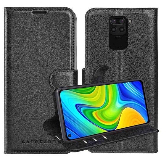 Pokrowiec Do Xiaomi RedMi NOTE 9 w CZARNY PHANTOM Etui Portfel Obudowa Ochronny Case Cover Cadorabo Cadorabo