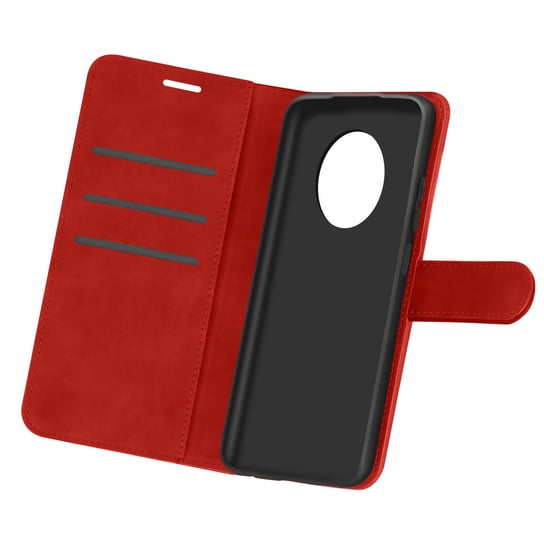 Pokrowiec do Xiaomi Redmi Note 9T 5G Styl Vintage z uchwytem na wideo i kartę czerwony Avizar