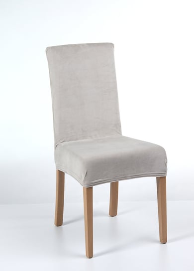 Pokrowiec elastyczny na krzesło, Welur, 2.0, jasnoszary BESTCOVERS