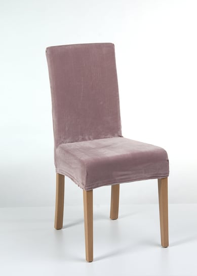 Pokrowiec elastyczny na krzesło, Welur, 2.0, pudrowy róż BESTCOVERS