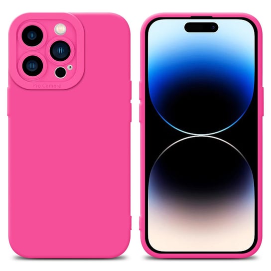 Pokrowiec Etui Do Apple iPhone 14 PRO w FLUID HOTPINK TPU Silikonowe Obudowa Ochronny Case Cover Cadorabo Cadorabo