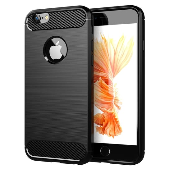 Pokrowiec Etui Do Apple iPhone 6 / 6S w BRUSHED CZARNY Pokrowiec Ochronny Obudowa Case Cover Cadorabo Cadorabo