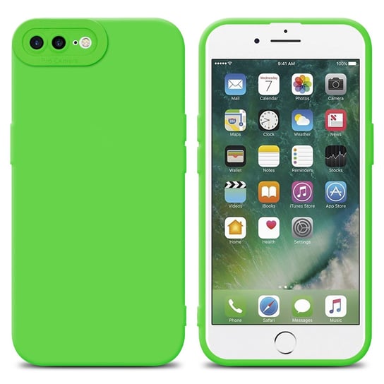 Pokrowiec Etui Do Apple iPhone 7 PLUS / 7S PLUS / 8 PLUS w FLUID ZIELEŃ TPU Silikonowe Obudowa Ochronny Case Cover Cadorabo Cadorabo