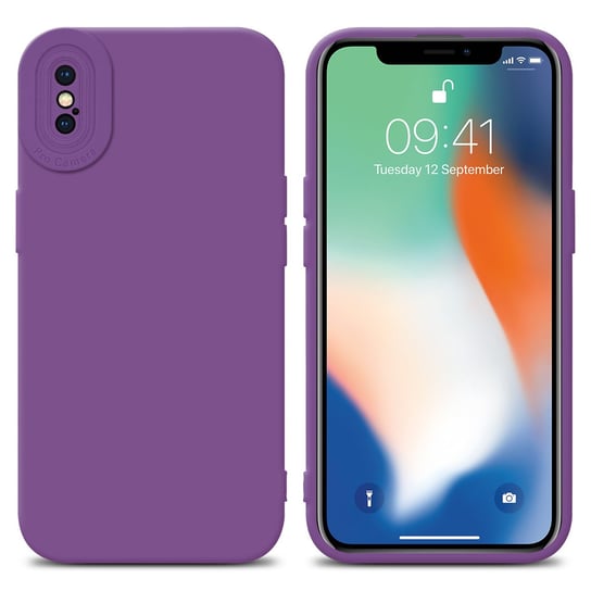 Pokrowiec Etui Do Apple iPhone X / XS w FLUID MATOWY FIOLET TPU Silikonowe Obudowa Ochronny Case Cover Cadorabo Cadorabo