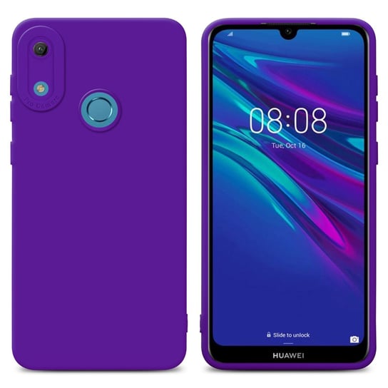 Pokrowiec Etui Do Huawei Y6 2019 w FLUID CIEMNY FIOLET TPU Silikonowe Obudowa Ochronny Case Cover Cadorabo Cadorabo