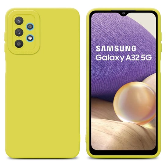 Pokrowiec Etui Do Samsung Galaxy A32 5G w FLUID ŻÓŁTY TPU Silikonowe Obudowa Ochronny Case Cover Cadorabo Cadorabo