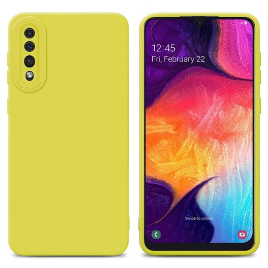 Pokrowiec Etui Do Samsung Galaxy A50 4G / A50s / A30s w FLUID ŻÓŁTY TPU Silikonowe Obudowa Ochronny Case Cover Cadorabo Cadorabo