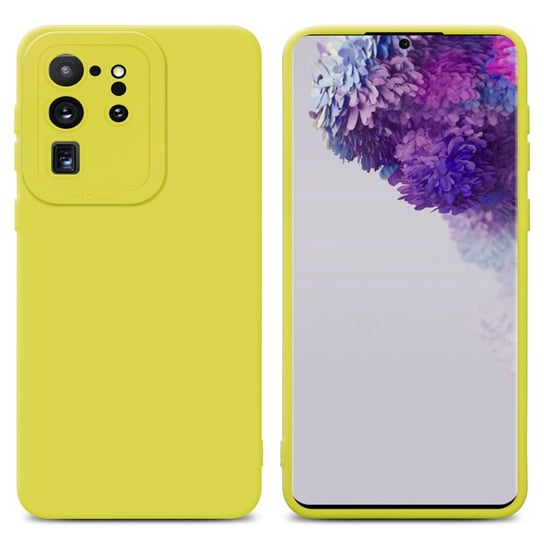 Pokrowiec Etui Do Samsung Galaxy S20 ULTRA w FLUID ŻÓŁTY TPU Silikonowe Obudowa Ochronny Case Cover Cadorabo Cadorabo