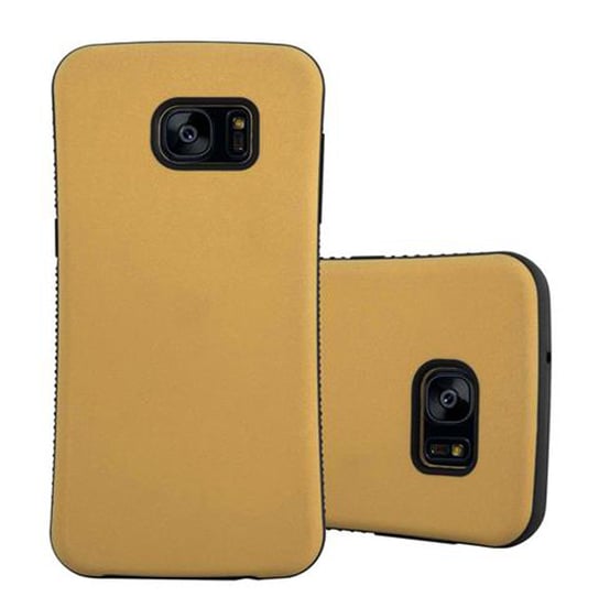 Pokrowiec Etui Do Samsung Galaxy S7 EDGE w ZŁOTY BRĄZ Hard Case Obudowa Case Cover Cadorabo Cadorabo