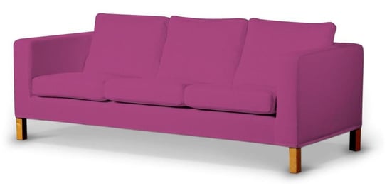 Pokrowiec krótki na nierozkładaną sofę 3-osobową, Karlanda, DEKORIA, Etna, amarantowy Dekoria