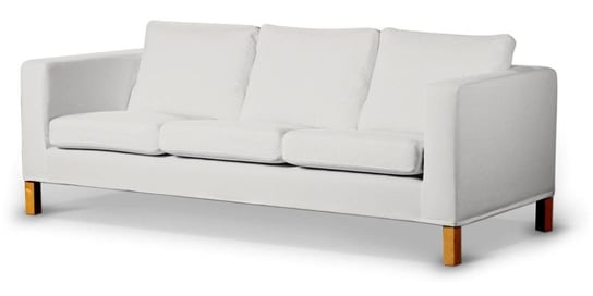 Pokrowiec krótki na nierozkładaną sofę 3-osobową Karlanda, DEKORIA, Etna, kremowa biel Dekoria