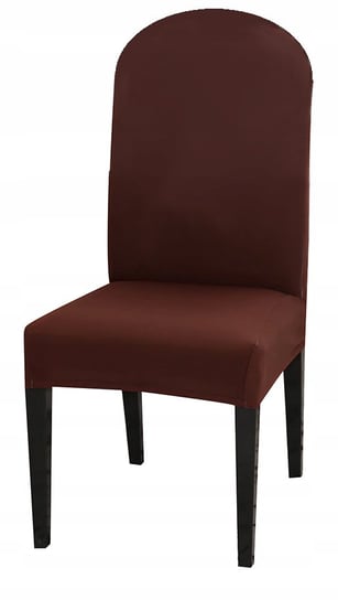 Pokrowiec krzesło brązowy okrągłe oparcie [21r4] Ubieramy Meble
