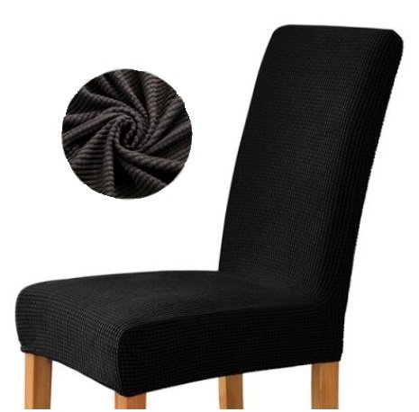 POKROWIEC krzesło CZARNY GRUBY elastyczny Meble odNowa