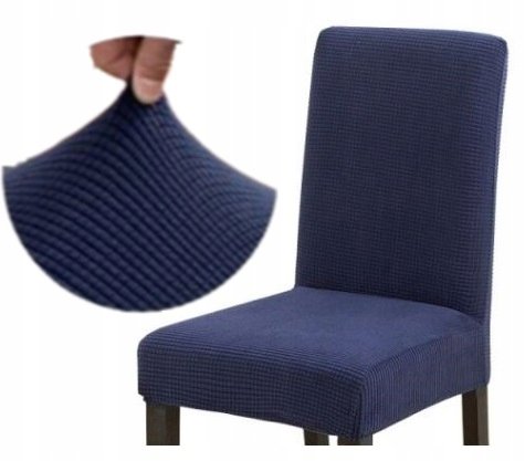 POKROWIEC krzesło GRNATOWY GRANAT GRUBY elastyczny Meble odNowa