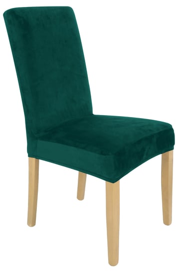 Pokrowiec krzesło welur zielony elastyczny [21wd] Ubieramy Meble