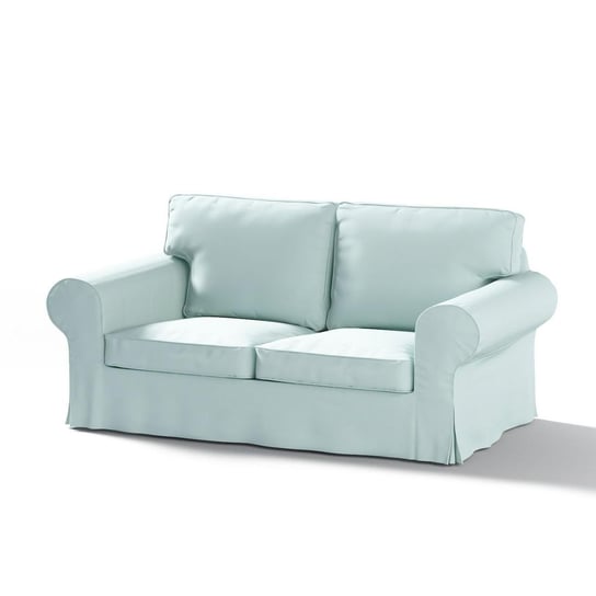 Pokrowiec na 2-osobową nierozkładaną sofę Ektorp, Cotton Panama, błękitny Dekoria