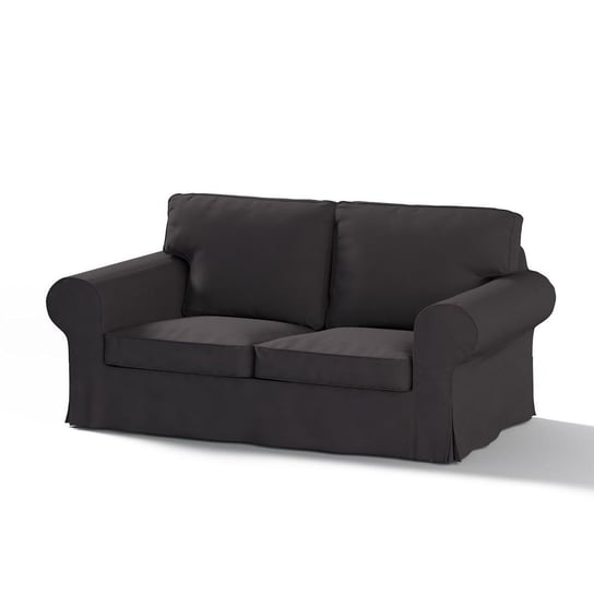 Pokrowiec na 2-osobową nierozkładaną sofę Ektorp, DEKORIA,Cotton Panama, czarny Dekoria