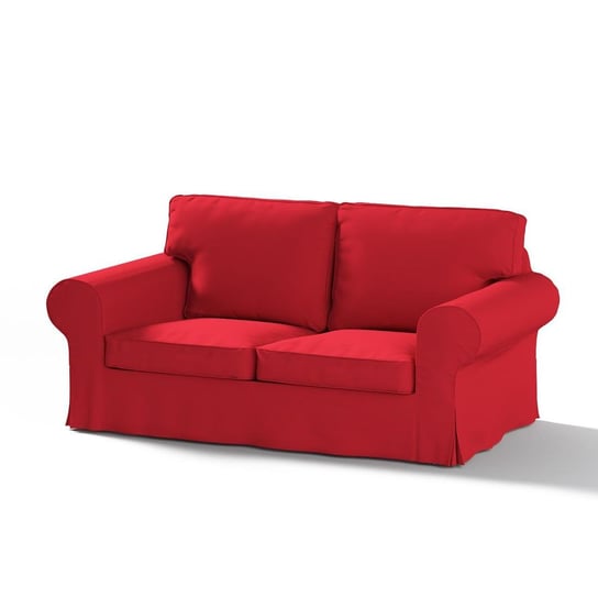Pokrowiec na 2-osobową nierozkładaną sofę Ektorp, DEKORIA,Cotton Panama, czerwony Dekoria
