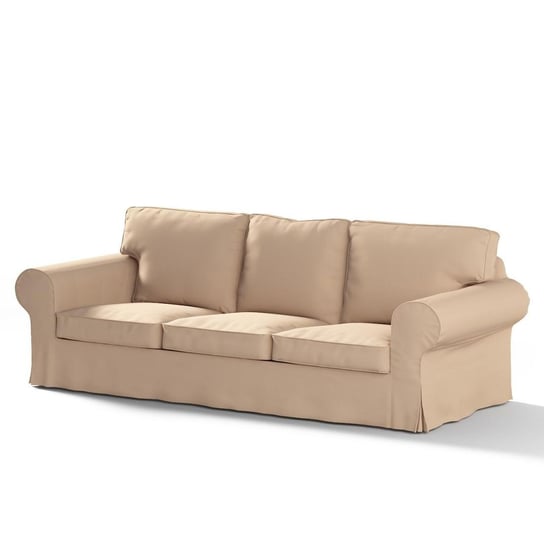 Pokrowiec na 3-osobową nierozkładaną sofę Ektorp, DEKORIA, Cotton Panama, beżowy Dekoria