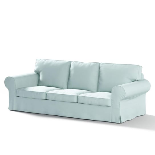 Pokrowiec na 3-osobową nierozkładaną sofę Ektorp, DEKORIA,Cotton Panama, błękitny Dekoria