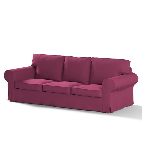 Pokrowiec na 3-osobową nierozkładaną sofę Ektorp, DEKORIA, Cotton Panama, śliwkowy Dekoria