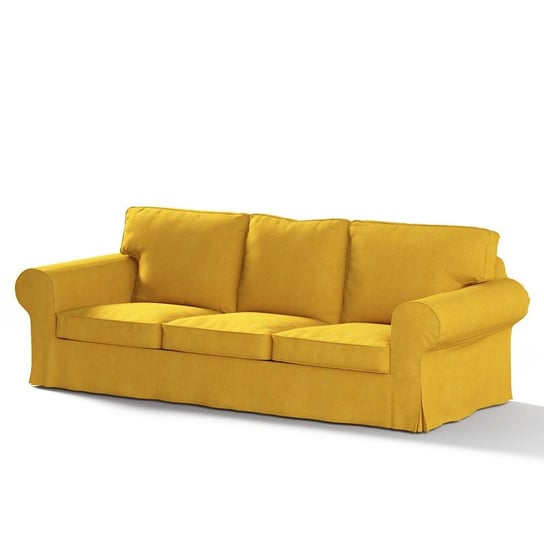 Pokrowiec na 3-osobową nierozkładaną sofę Ektorp, DEKORIA, Etna, żółty Dekoria