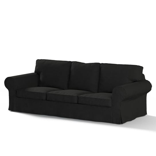 Pokrowiec na 3-osobową rozkładaną sofę Ektorp, DEKORIA, Etna, czarny Dekoria